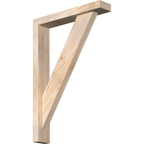 Ekena Millwork Traditional Craftsman Smooth Bracket w/ Offset Brace, Douglas Fir, 3 1/2"W x 18"D x 26"H BKT0402X18X26TRA04SDF - main